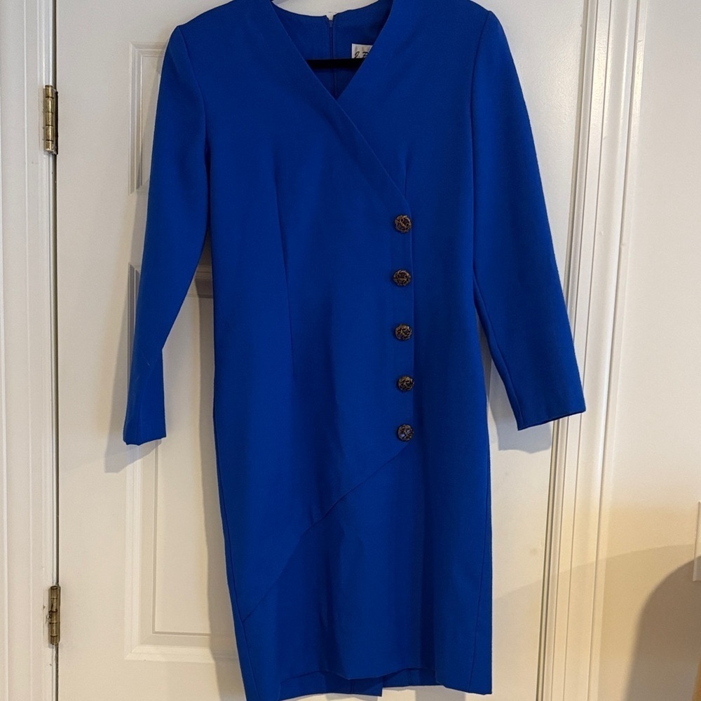 Royal Blue Vintage 80’s Dress sz 8 J.P. Angela